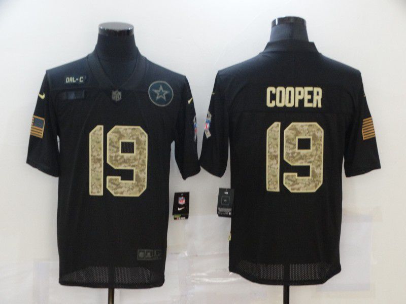 Men Dallas cowboys #19 Cooper Black camo Lettering 2020 Nike NFL Jersey